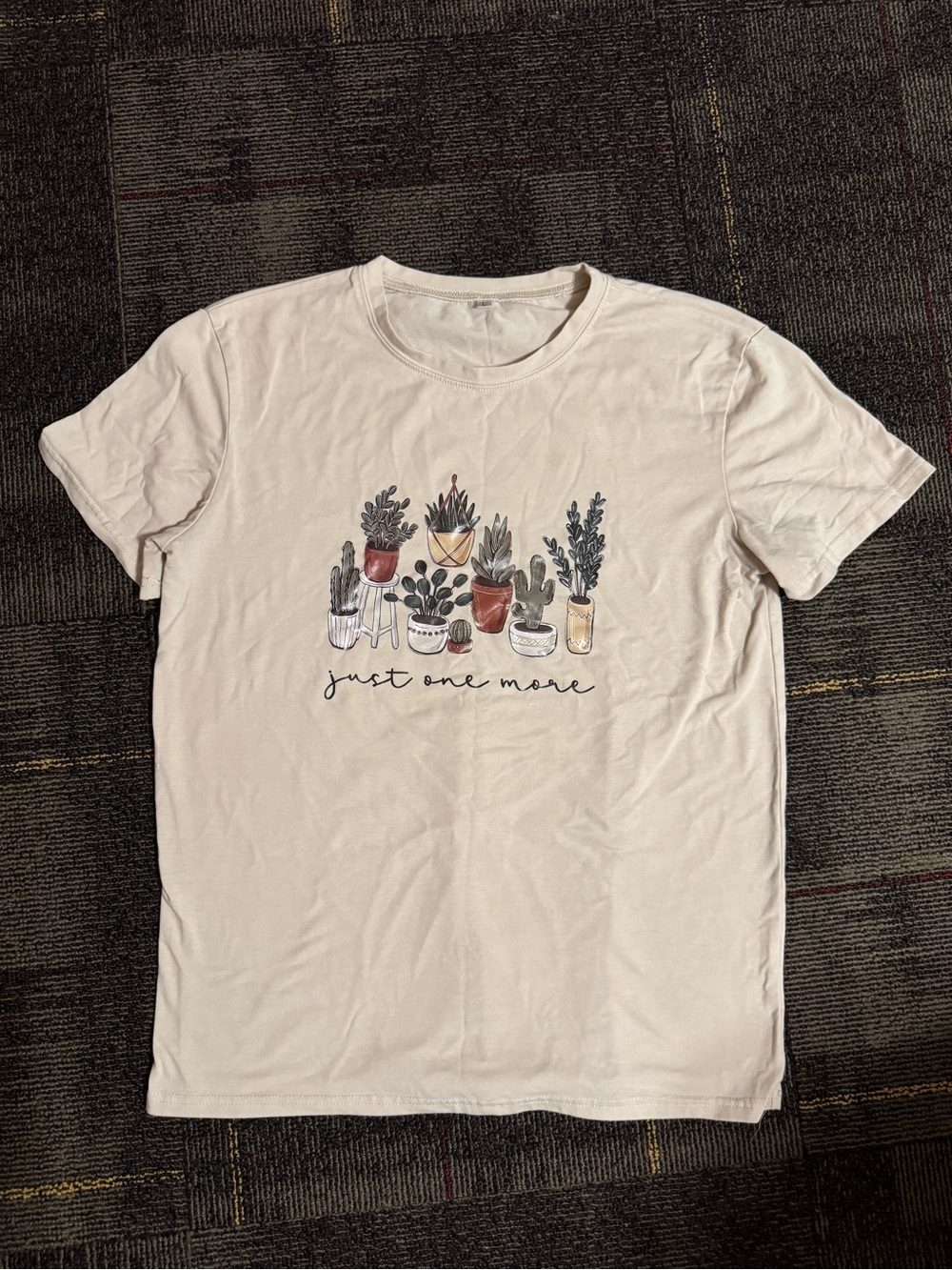 Just One More Succulent Graphic Tee - Cream